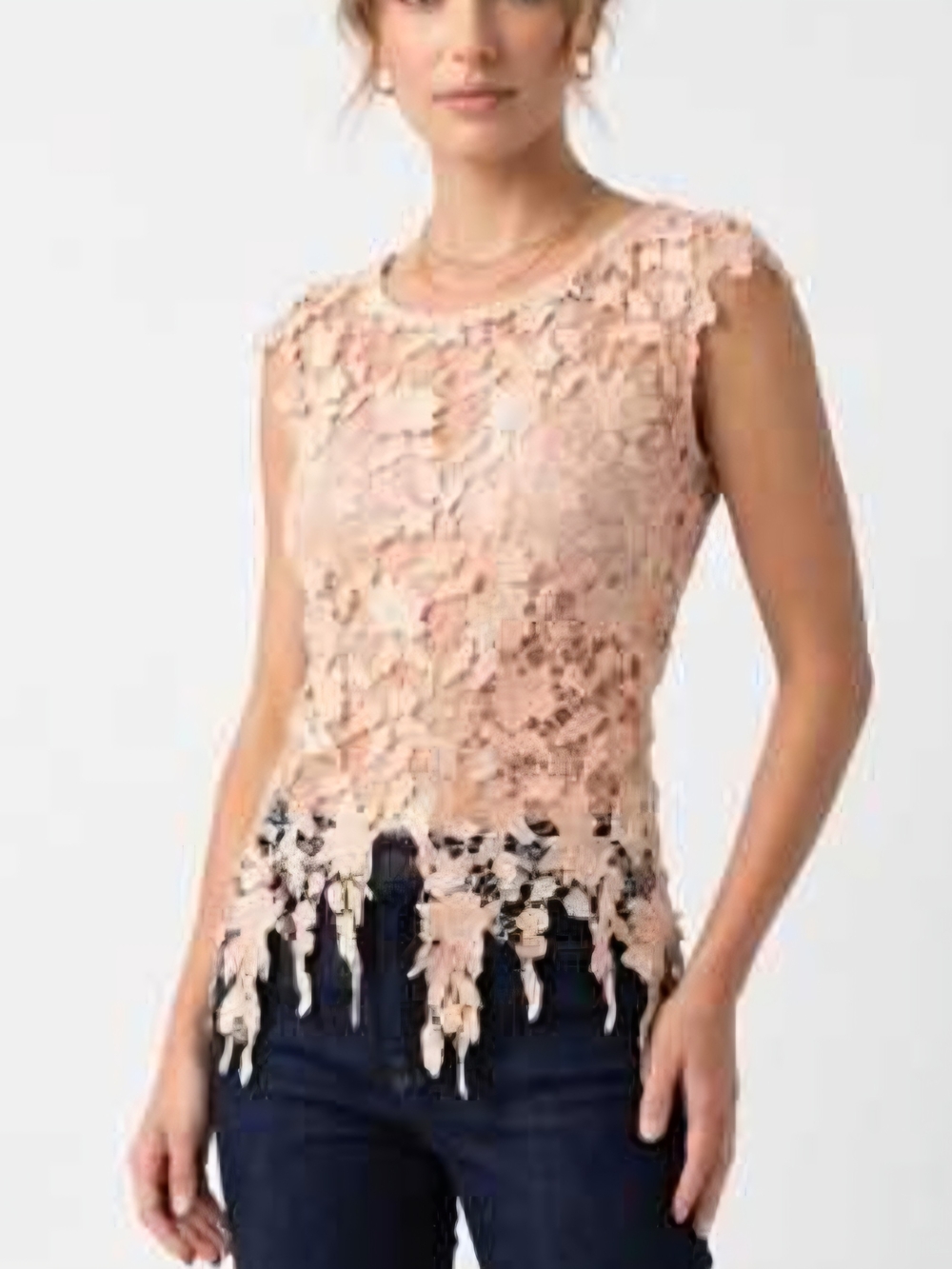 Miss Finch Sz Small Delicate Beige Floral Lace Overlay Tank Top - Picture 10 of 10